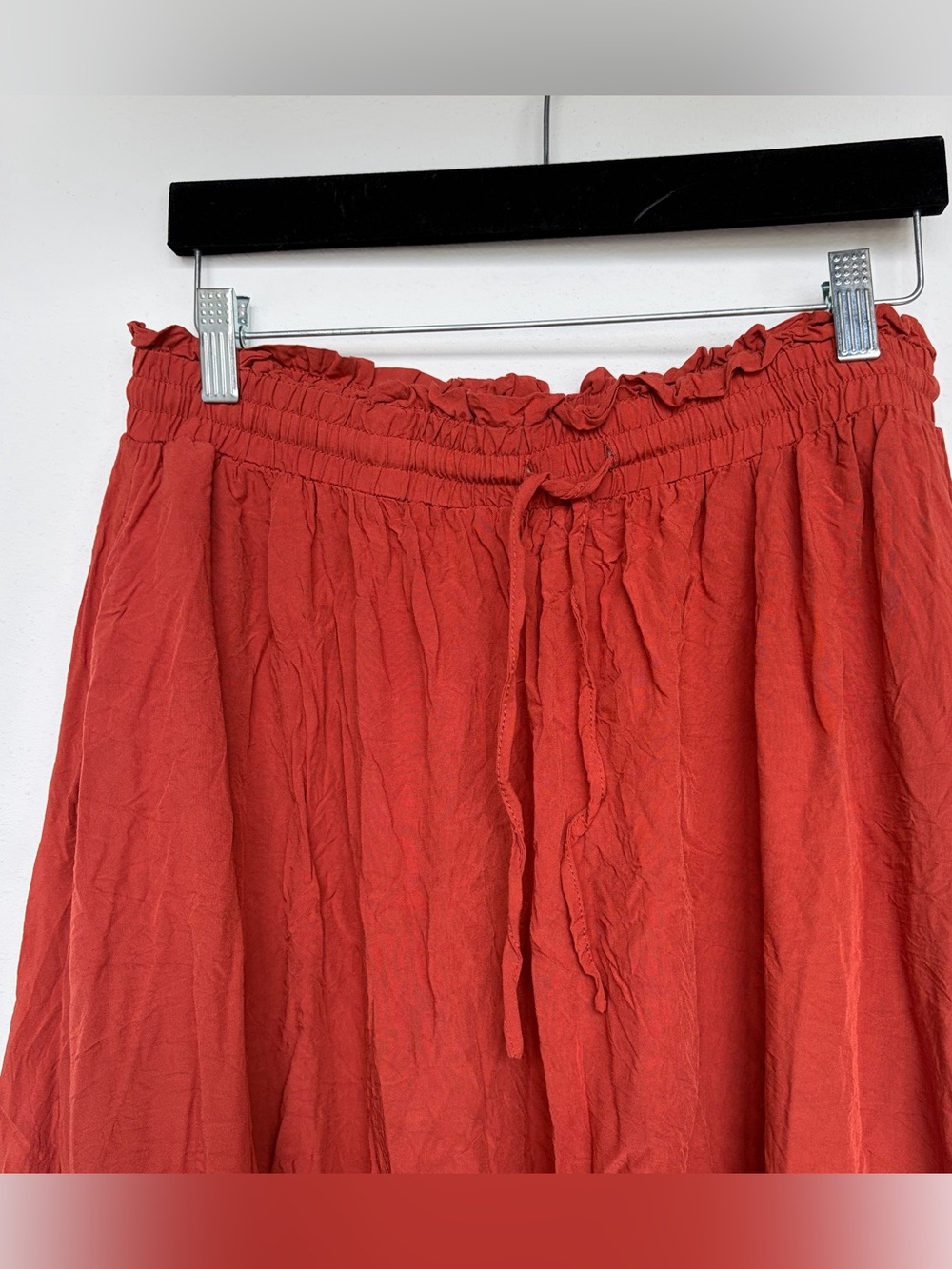Scarlet Darkness High Waist Tiered Renaissance Maxi Skirt Gothic Orange Large - Picture 6 of 10